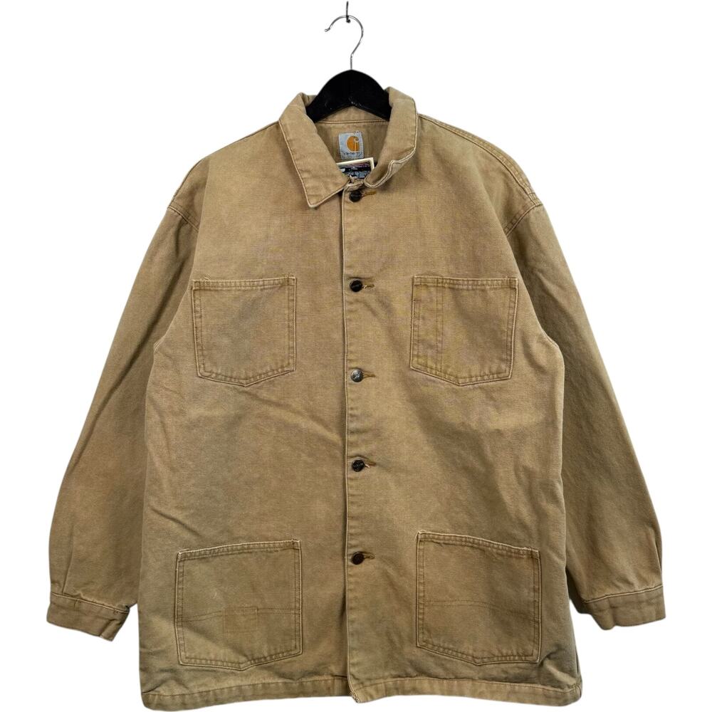 Vintage Carhartt Button Down Workwear Chore Jacket L